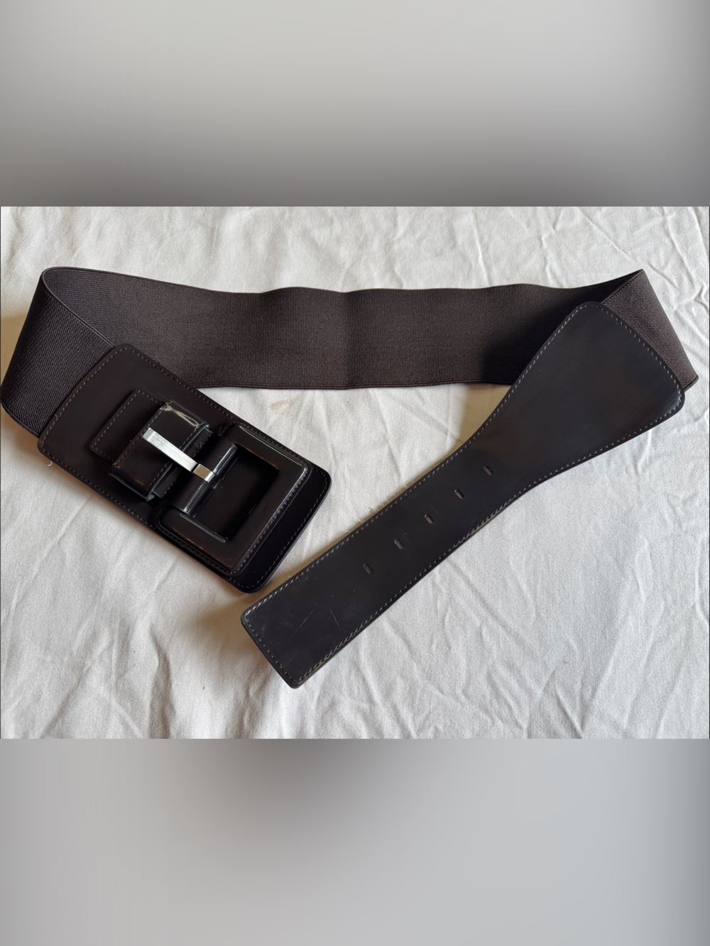 New York & Company Wide Stretch Waist Belt - Brown